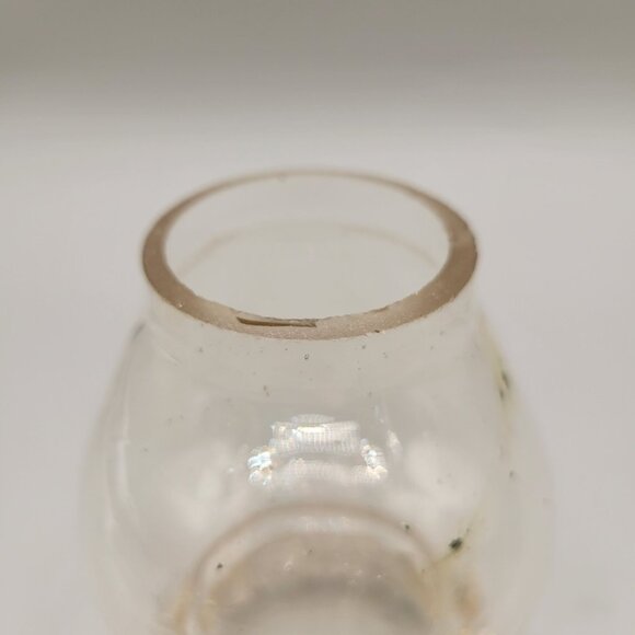 Peach Glass Lamp Shade Vintage Blown Glass Crimped Edge - Picture 6 of 10